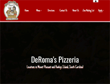 Tablet Screenshot of deromaspizza.com